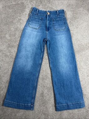 Maeve Blue Wide Leg Flare Jeans